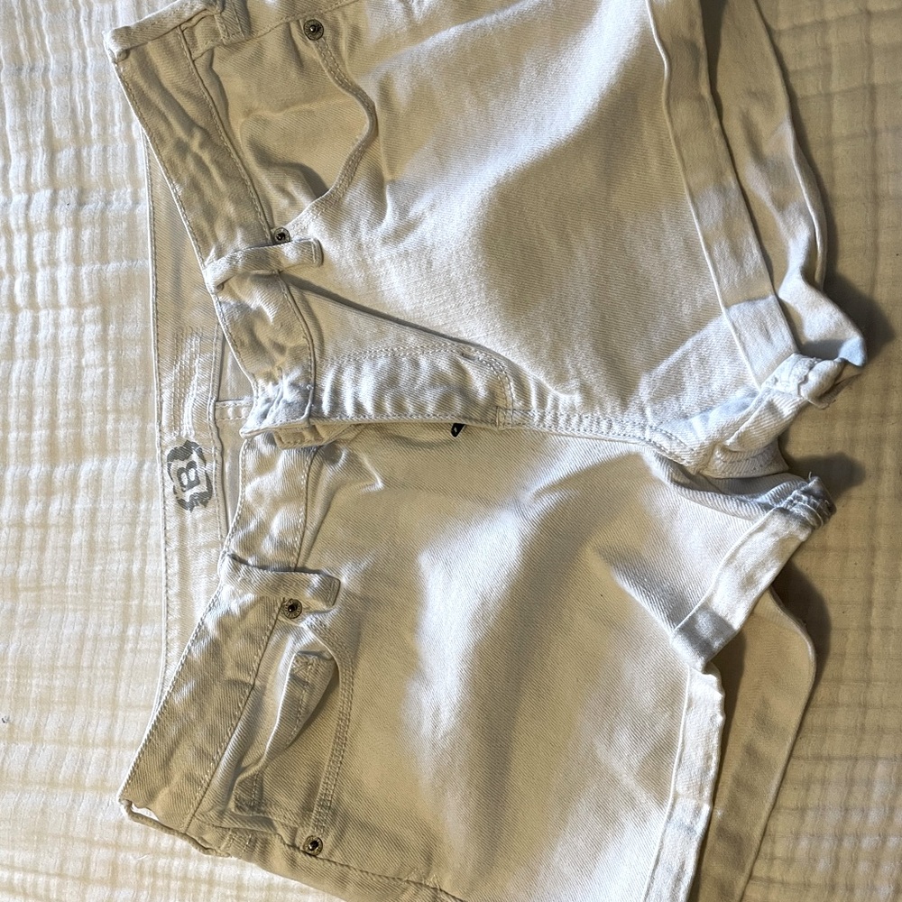 Billabong white denim shorts juniors size 13